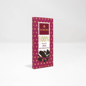 Domori Tavoletta di cioccolato fondente di Cacao Criollo 100% gr. 75