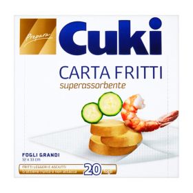 Cuki Carta per fritti super assorbente 20 pezzi
